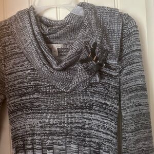 Dana Buchman Gray Knit Sweater Dress